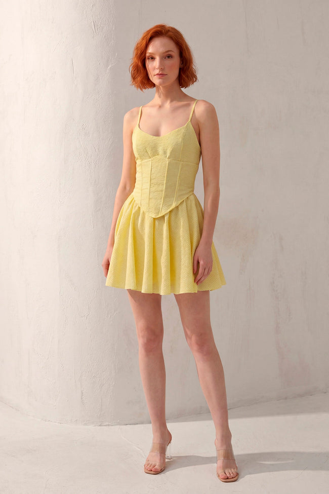 Vestido Corset Texturizado · Mini Soleil