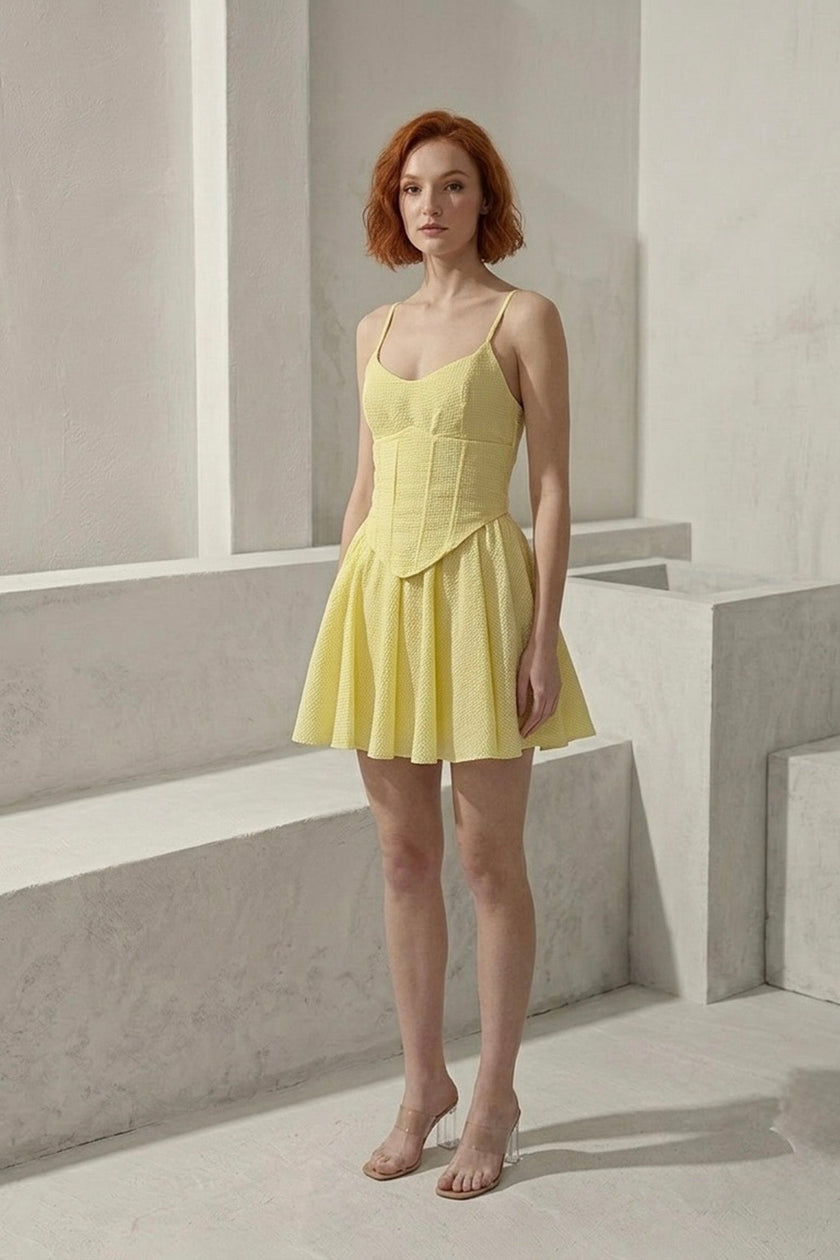 Vestido Corset Texturizado · Mini Soleil