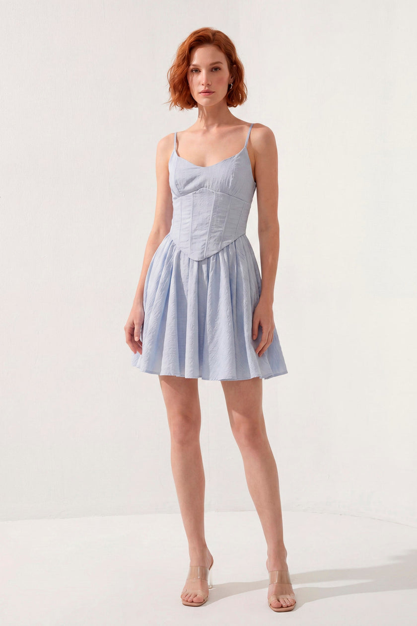 Vestido Corset Texturizado · Mini Soleil