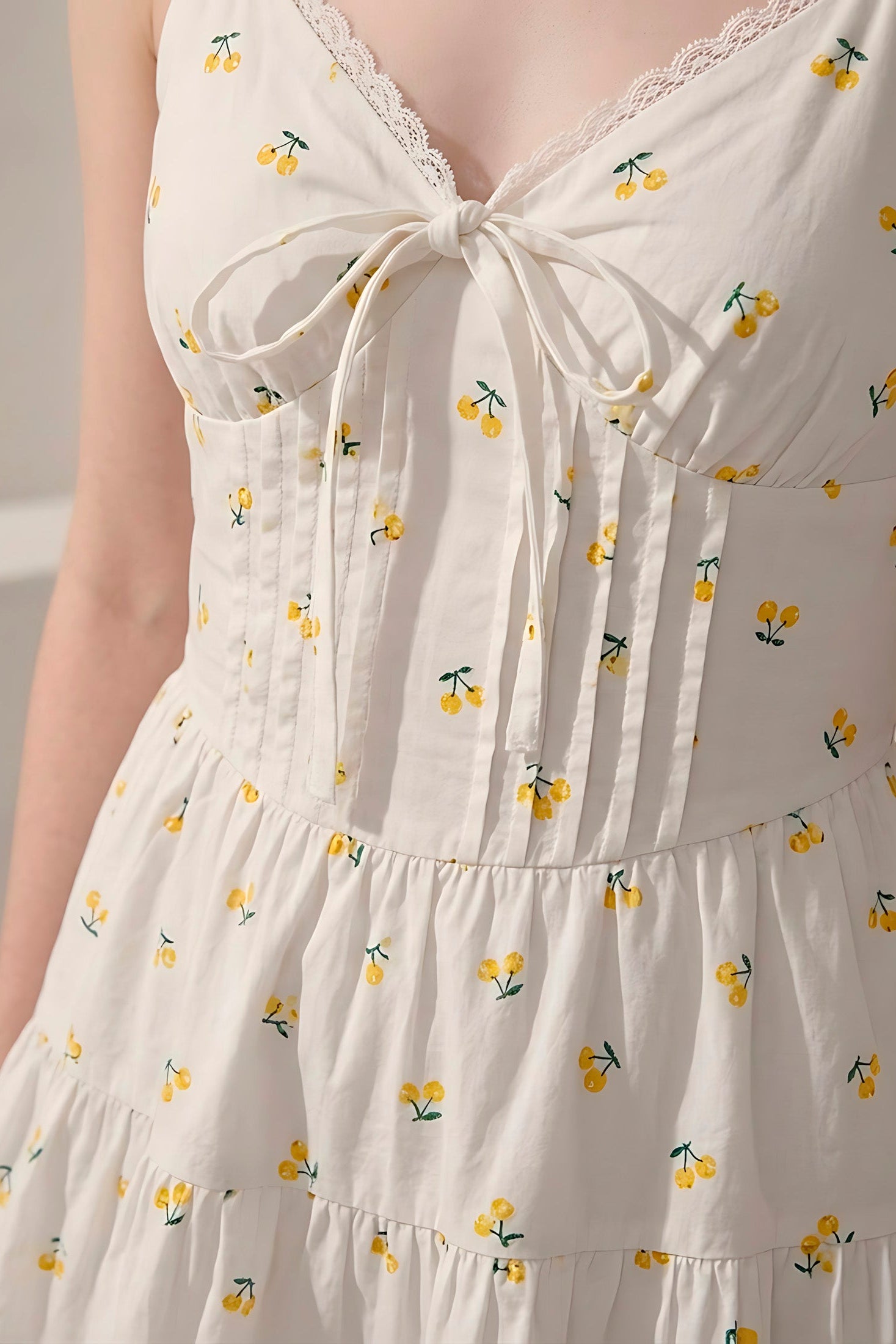 Vestido Blossom · Mini Floral Crema con Corset