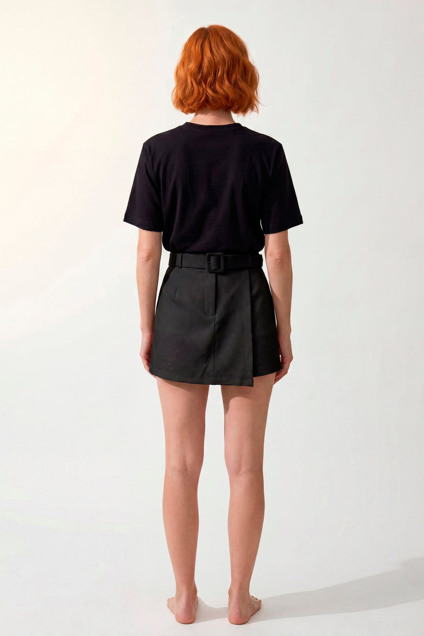 Minifalda-Short Estructurado con Cinturón