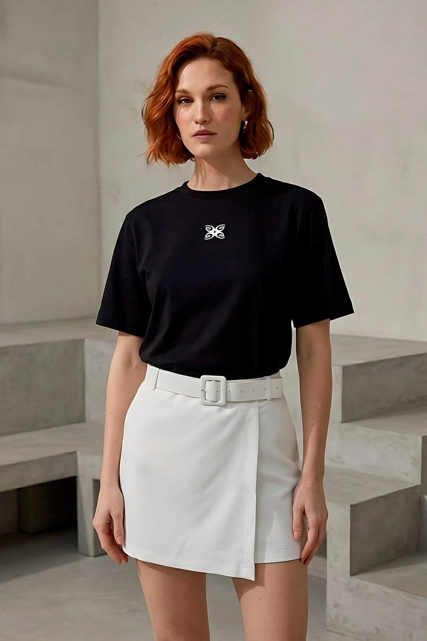Camiseta Oversize Premium con Logo Bordado