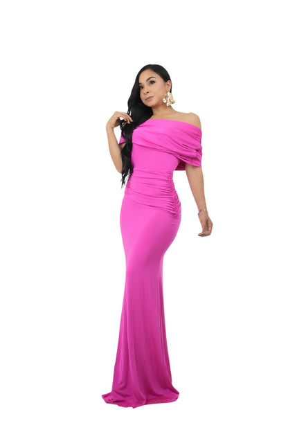 VESTIDO FUCSIA 6262