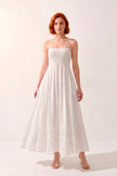 Maxi Vestido Smocked Halter Espalda Abierta