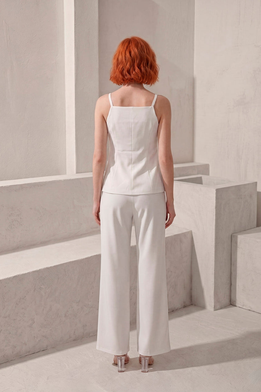 Set Chaleco Sastre + Palazzo Wide Leg