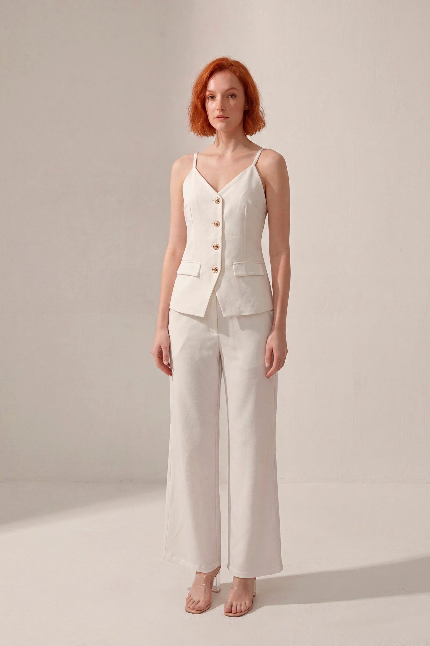 Set Chaleco Sastre + Palazzo Wide Leg