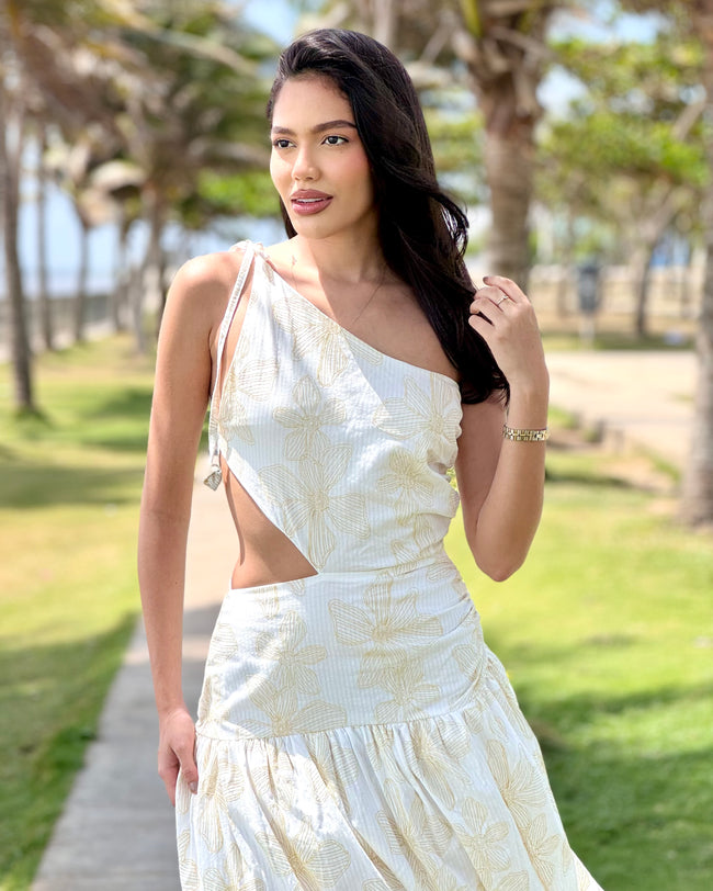 Maxi Vestido Hombro Cut-Out Lumière