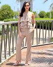 Set Top Halter Volantes + Palazzo JGz Celia