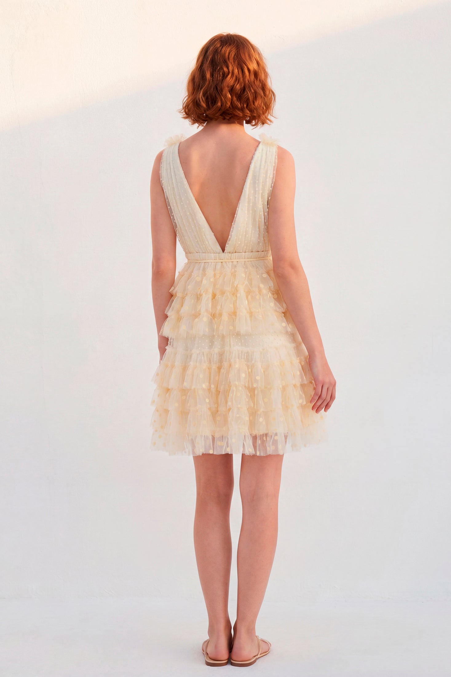Vestido Corto Mini Tul Plumetis