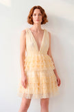Vestido Corto Mini Tul Plumetis