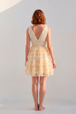 Vestido Corto Mini Tul Plumetis
