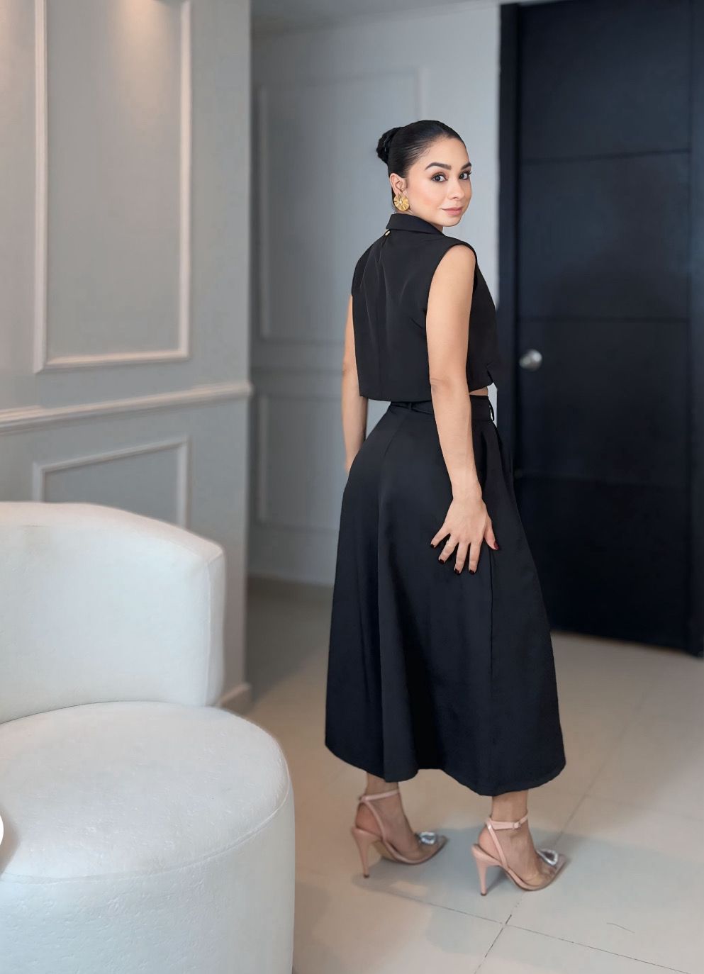 Pantalón Palazzo de Tiro Alto para Mujer